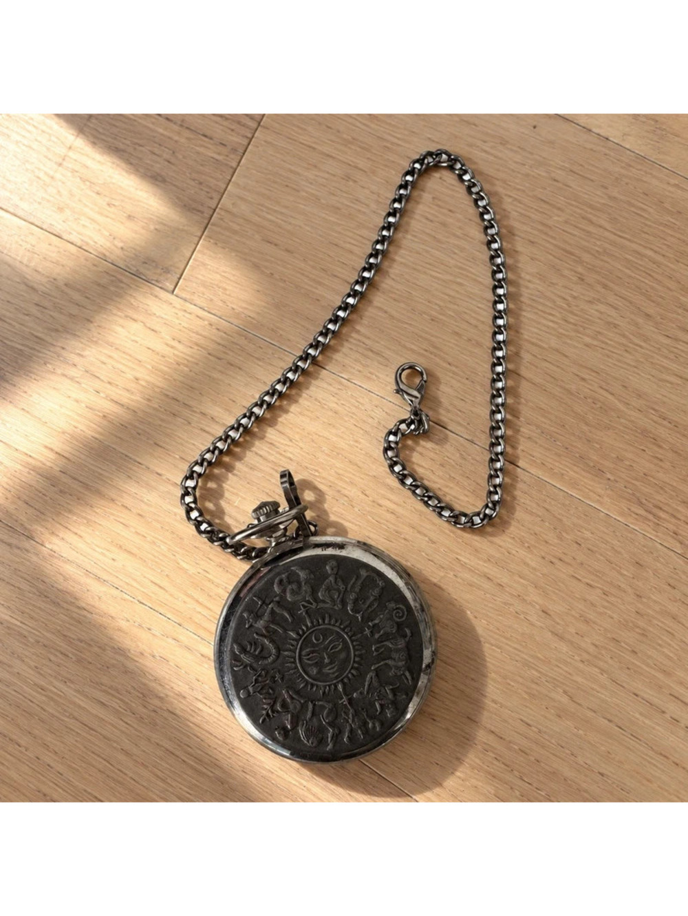 Vintage Molnija Zodiac Pocket Watch USSR Russian Mechanical Men’s Chain